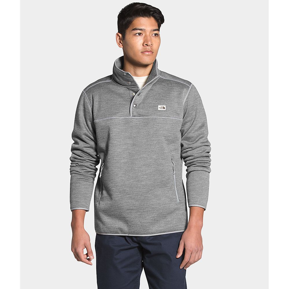 The North Face Pullover Mens Australia - The North Face Sherpa Patrol ¼ Snap Grey (QDV-035278)